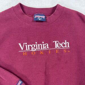 Vintage JanSport Virginia Tech Hokies Sweatshirt Mens Medium Maroon Made in USA